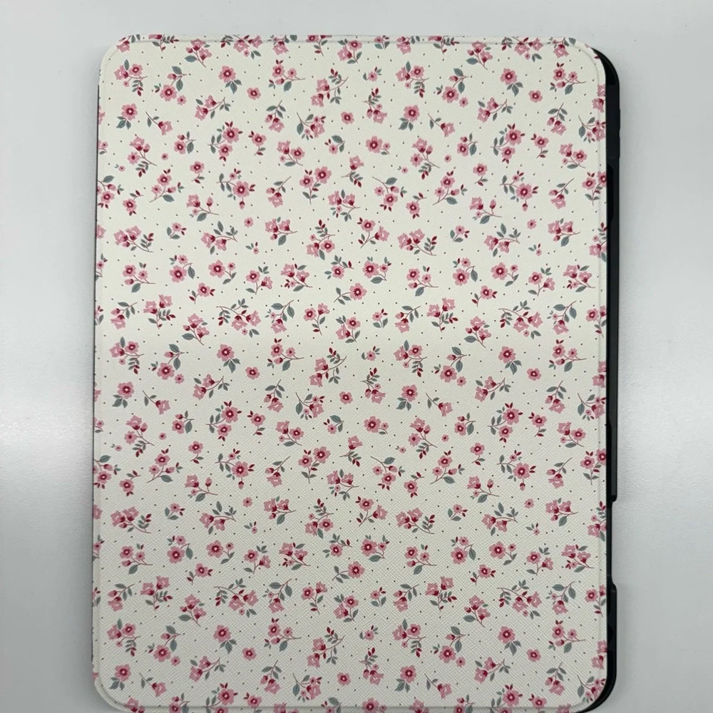 Floral Tablet Case - Pink and White